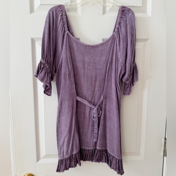 Lavender Embroidered Boho Top - Picture 2 of 3